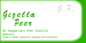 gizella peer business card